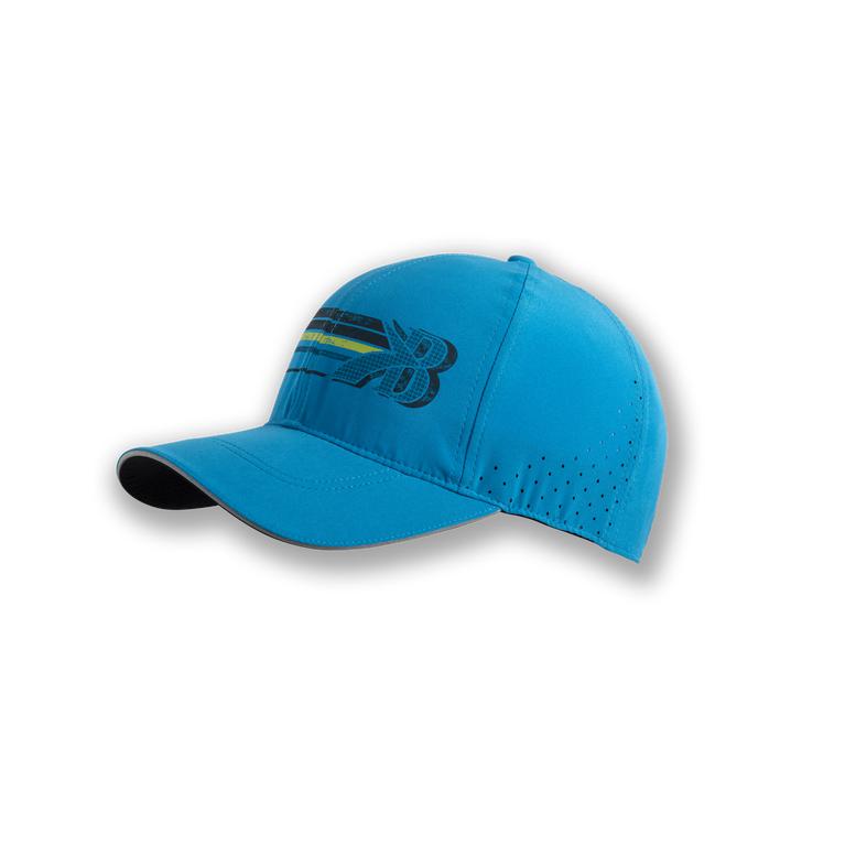 Brooks Womens Sherpa Running Hat - Electric Blue/Flying B Stripe (437586-YRI)